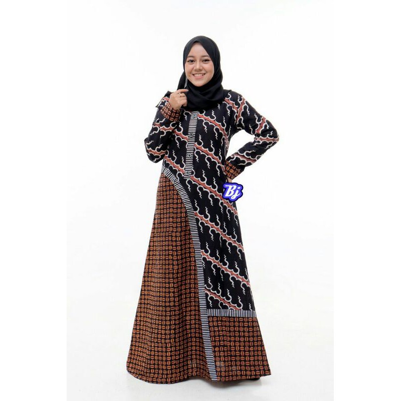 GAMIS BATIK CAP KOPI KOMBINASI ALA TUNEECA MOTIF BUSUI FRIENDLY (M-XXL)