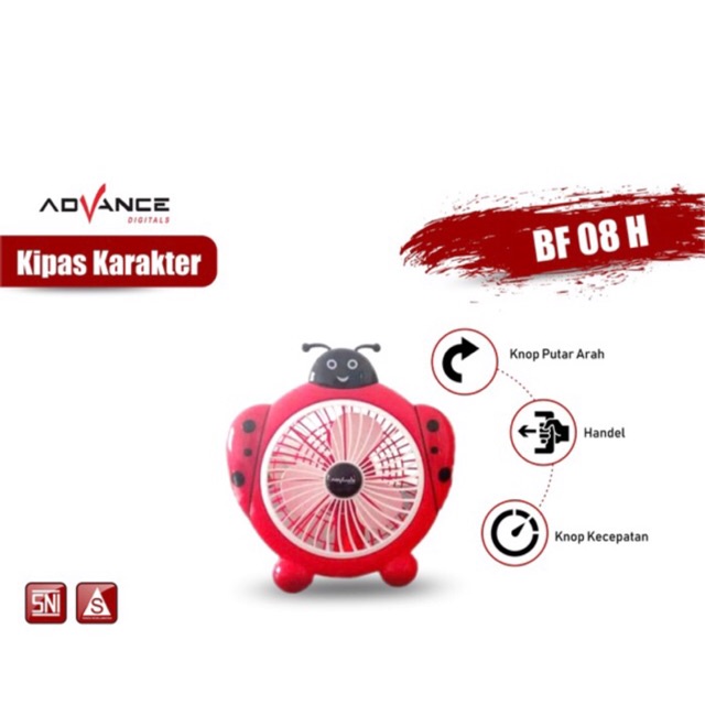 Kipas Angin Advance BF-08H Karakter Kumbang