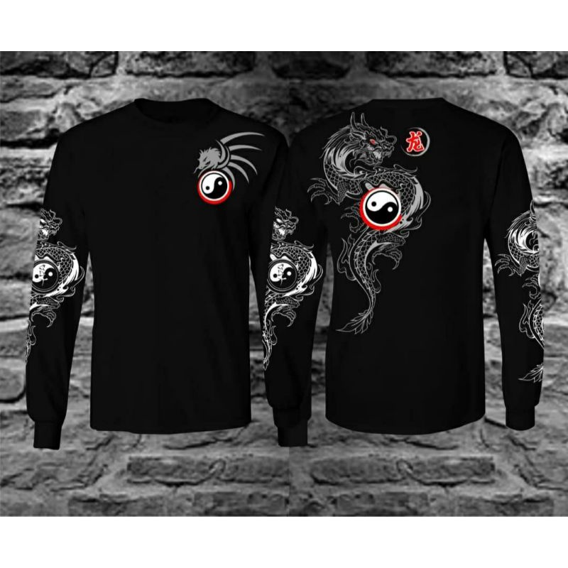 Baju Kaos Lengan Panjang/Baju Kaos Dragon/Baju Lengan Panjang/Kaos Lengan Panjang Naga/Baju Kaos Ker