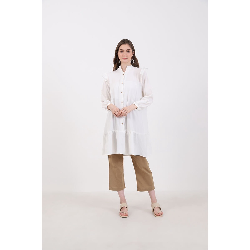 Berrybenka - Atasan Blouse Wanita Sofia Mukila Ruffle Tops-1