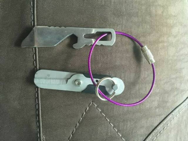 Tali Stainless Steel Carabine Gantungan Kunci Gembok Keychain Ties Murah