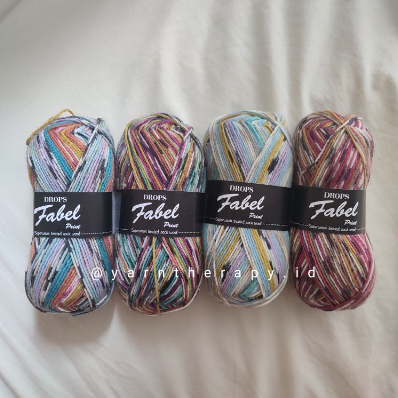 (Pilih Varian) DROPS FABEL - Benang rajut wool import sock Kaos kaki - yarntherapy