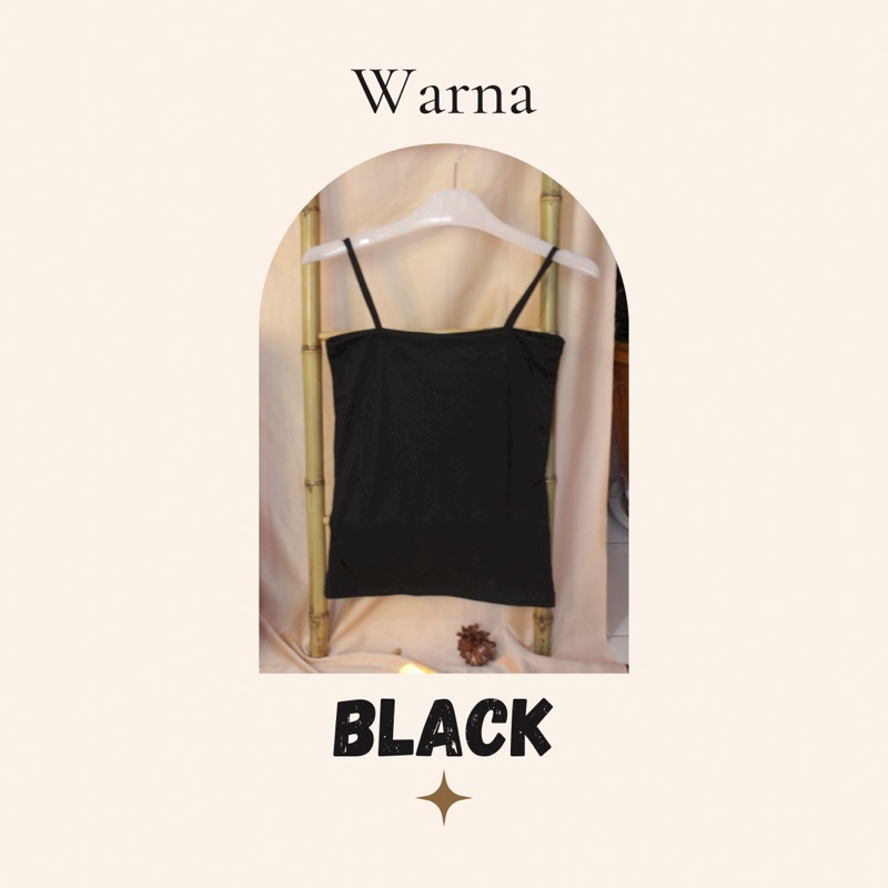 Big Size Tanktop Kemben/Tanktop Jumbo/Tanktop Tali kecil-Hitam