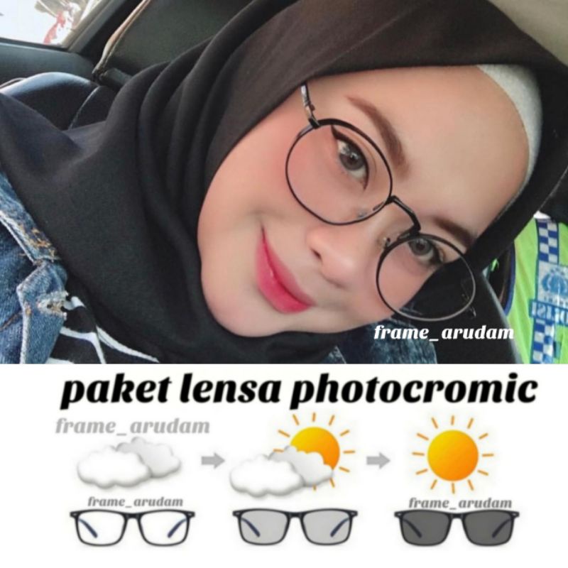 KACAMATA 1738/mini bully blueray photocromic | kacamata wanita | kacamata smart
