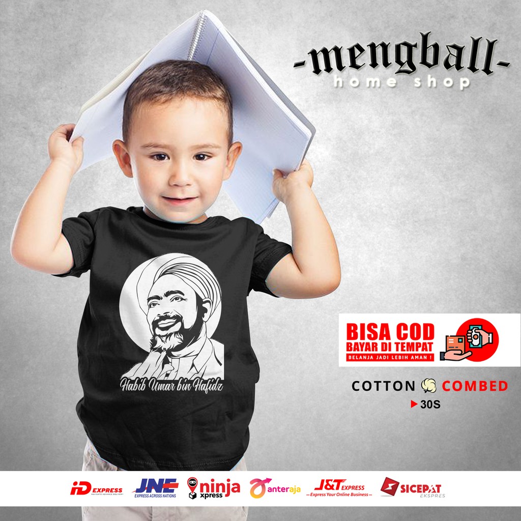 Kaos Anak Baju Distro Anak al-Habib Umar bin Muhammad bin Salim bin Hafidz Kaos Dakwah Kaos Ulama