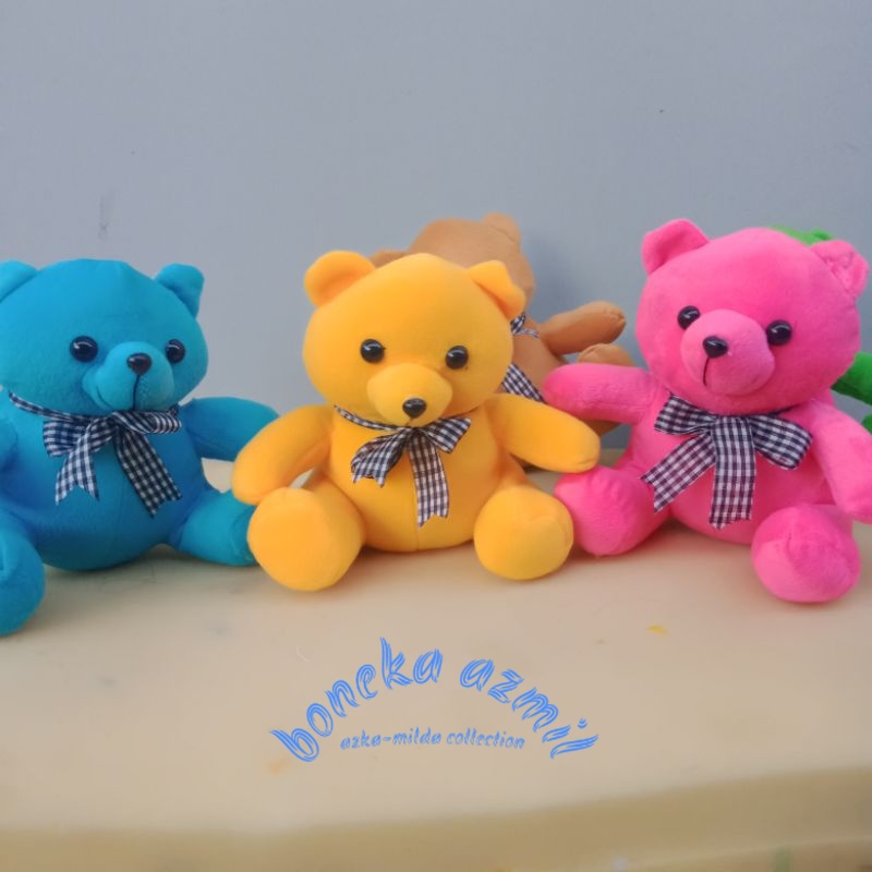 Boneka beruang warna warni size m