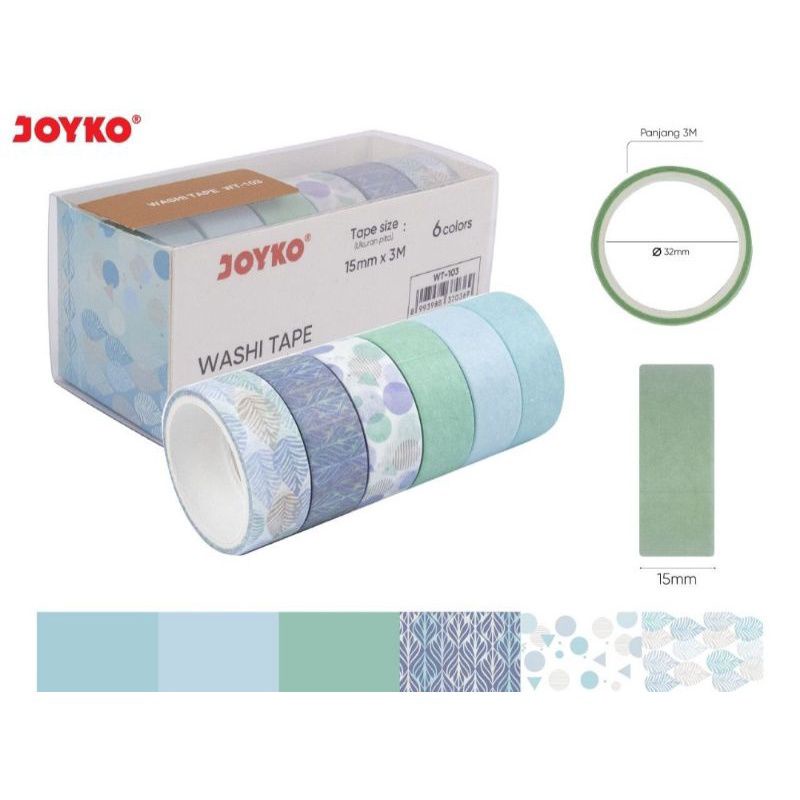 

Joyko Washi Tape Wt-103 15mmx3m