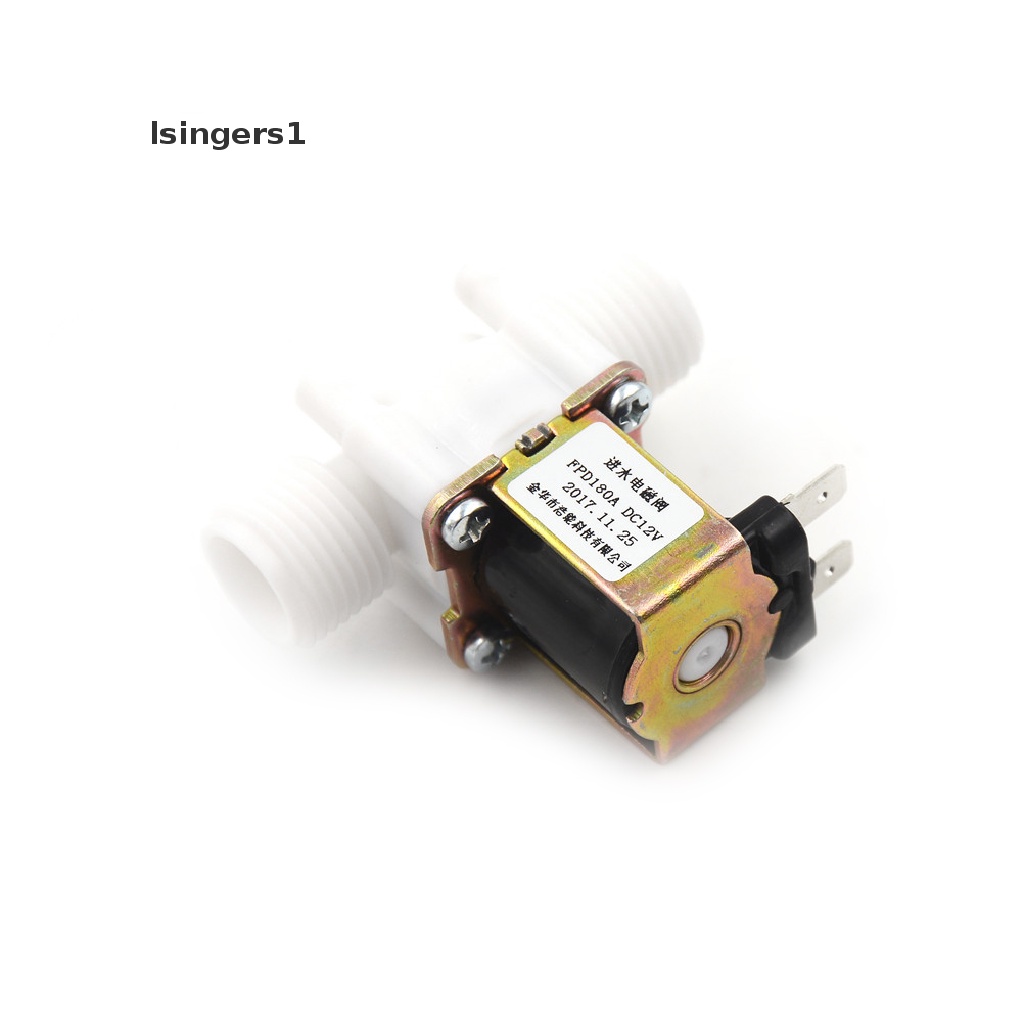 (lsingers1) N / C Katup Solenoid Elektrik Magnetik 12V 1 / 2 &quot;Untuk Air / Udara