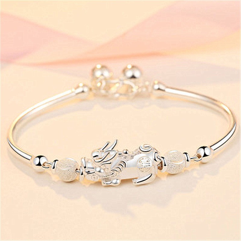 Gelang Perak Asli / Bracelet S925 / Sterling Silver /Wanita Korea Unik bracelet / Charm Gelang pria & Wanita / Gelang Couple / Gelang TitaniumA6-P
