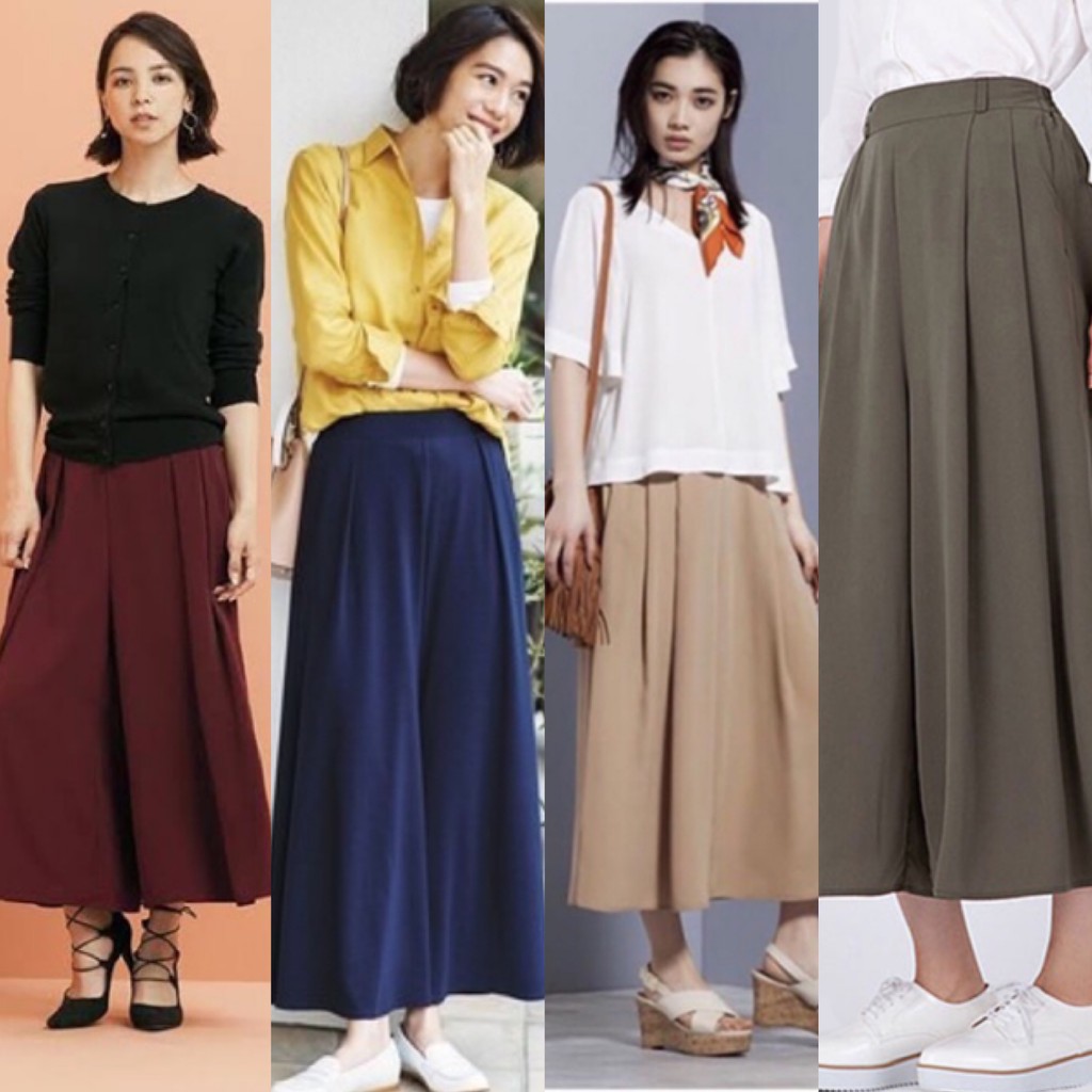 [5 WARNA] GU by UNIQLO Palazzo CULLOTE- kulot wide/kulot palazzo