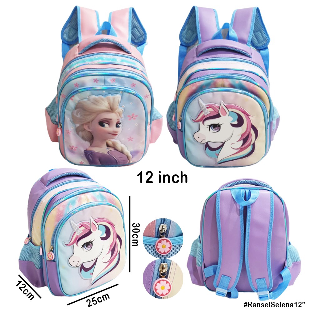 PROMO 10.10 TERMURAH TAS RANSEL SEKOLAH PAUD ANAK PEREMPUAN GAMBAR KUDA PONY AJAIB BAHAN KAIN SPONGE TAHAN AIR  ( Soft Timbul 11inch  )