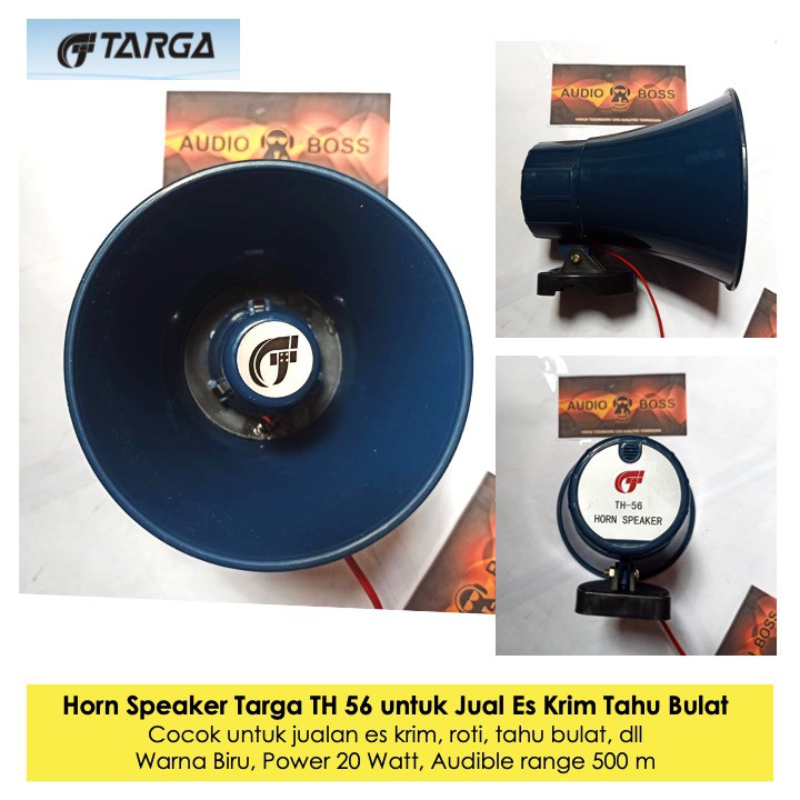Trumpet Horn Speaker Targa TH 56 untuk Jual Es Krim Tahu Bulat Roti