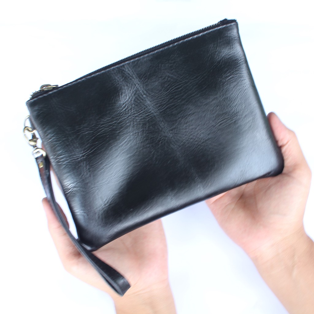 CLUTCH PRIA DAN WANITA KULIT SAPI ASLI MODEL HARRY / FREE GRAVIR NAMA DI CLUTCH