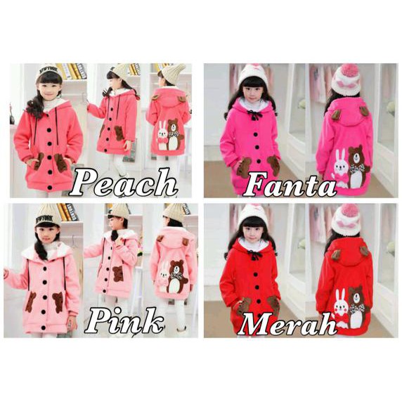 Jaket Anak Perempuan Modis Baby Terry/Jaket Tebal, Jaket Jalan2