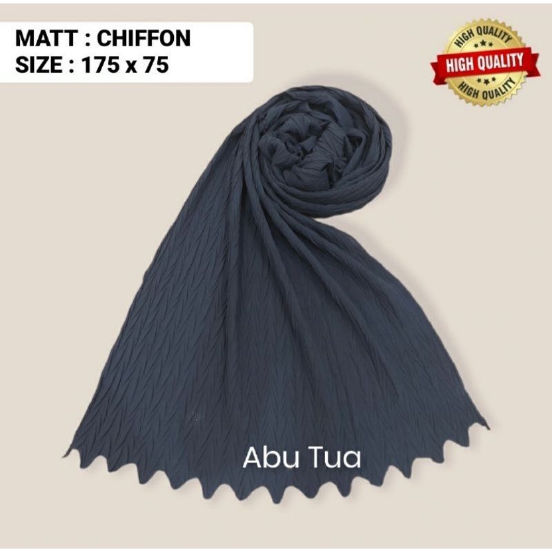 PASHMINA PLISKET PADI ZIGZAG CERUTY (COD)-Abu Tua