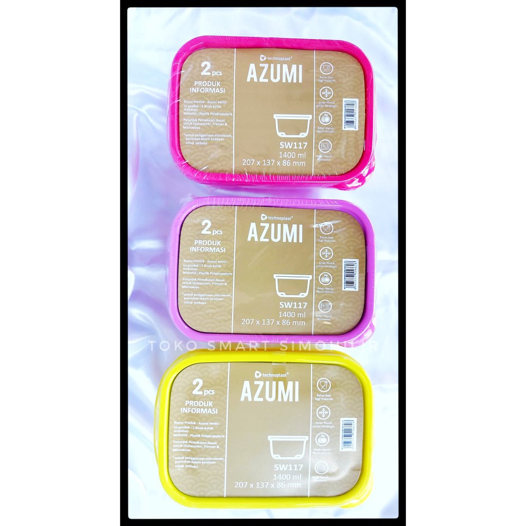 AZUMI BENTO LUNCBOX/TEPAK MAKAN 1400ml