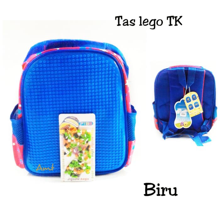 Cyd 283 Tas Anak Sekolah Original Distro Cjr Model Terbaru Ransel BI156  Lego Biru Tk Paud Pixel Bit