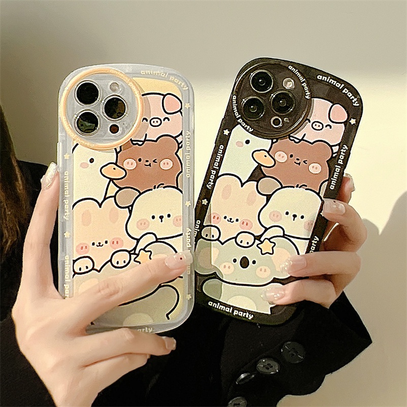 Soft Case Pelindung Motif Hewan Tahan Banting Untuk OPPO A57 A15 A15s A16 A16k A3s A5s A76 A96 A94 A93 A74 A54 A95 A52 A9 A5 A9 A53 Reno 7Z 6 5Z F9 Pro