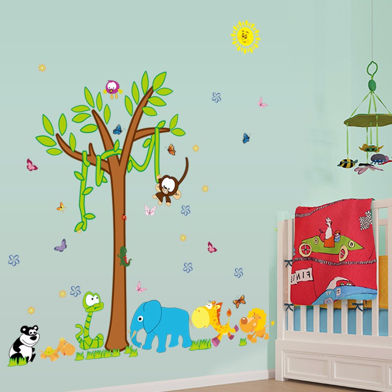 Wall Sticker / Wall Stiker / Wallsticker / Dinding 69 Pohon Binatang