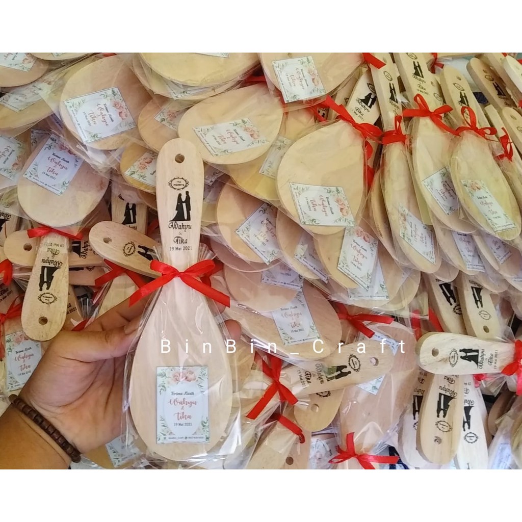 Souvenir Pernikahan Murah Unik Centong Kayu Free Cetak Sablon Souvenir Pernikahan Sovenir Pernikahan