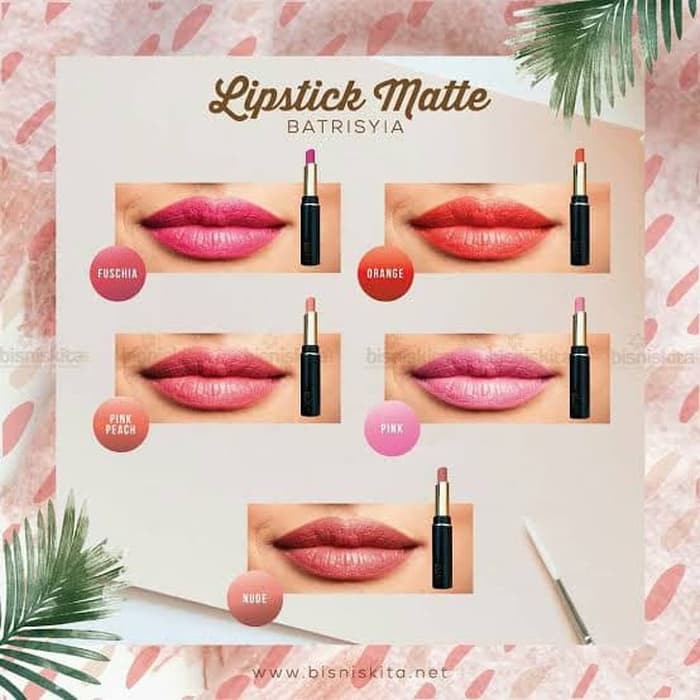 Batrisyia Lipstick Matte Pink Peach / Lipstik Premium Batris