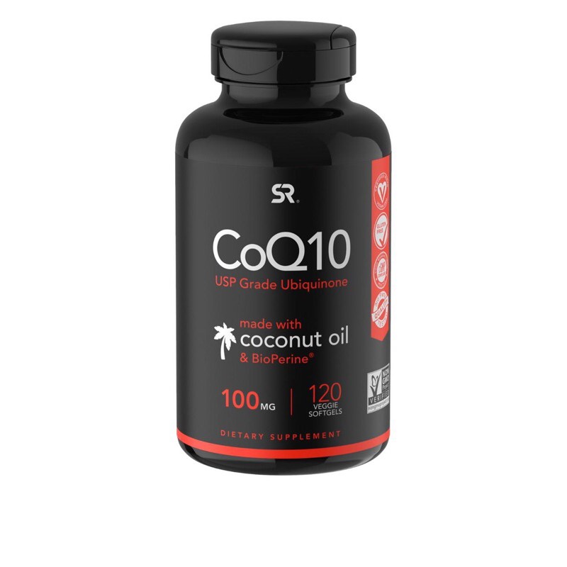 Sports Research CoQ10 100 mg 120 Capsules Usa CoQ 10 Co Q10