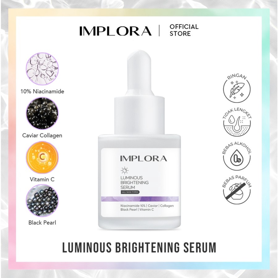 READY STOCK - IMPLORA SERUM JERAWAT FLEK GLOWING (LUMINOUS/ACNE/PEELING/MIDNIGHT SERUM)