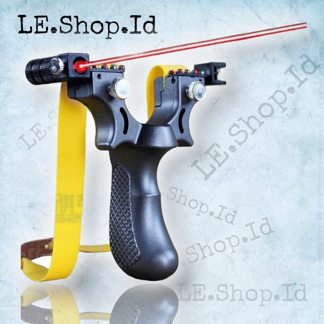 Ketapel Tactical Slingshoot With Laser Sight &amp; Rubber Band