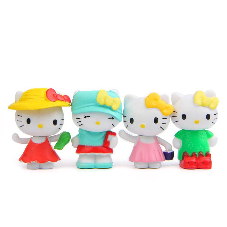 12Pcs Ornamen Kue Bentuk Boneka Hello Kitty Warna Warni 12Pcs Ornamen Kue Bentuk Boneka Hello Kitty Warna Warni