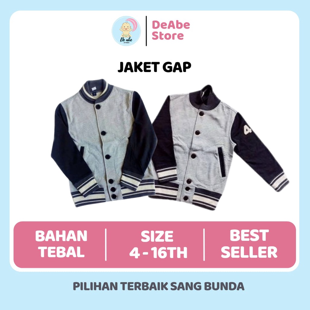 JAKET ANAK COWOK / JAKET GAP ABU ABU / JAKET GAP ORI / JAKET GAP ANAK / JUAL JAKET GAP ANAK