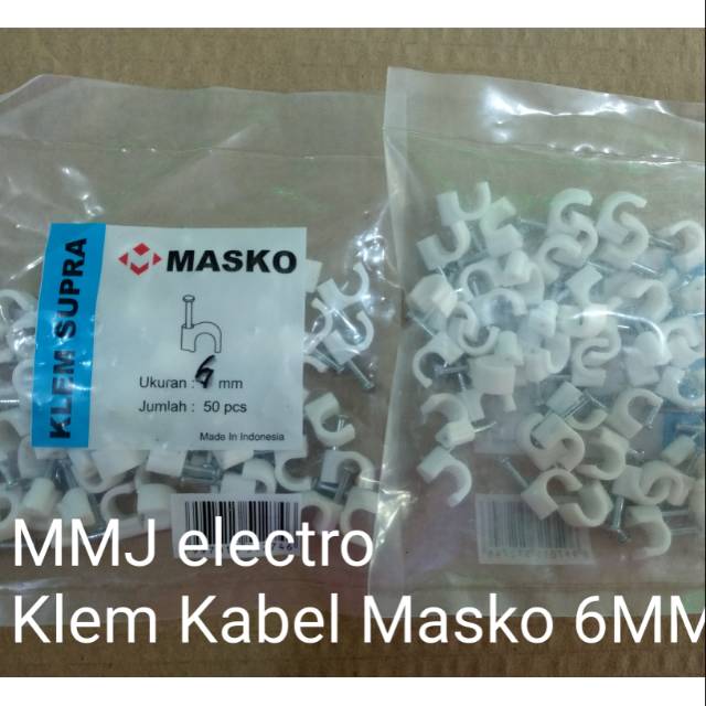 Klem Kabel Masko Supra 6MM paku Beton Asli