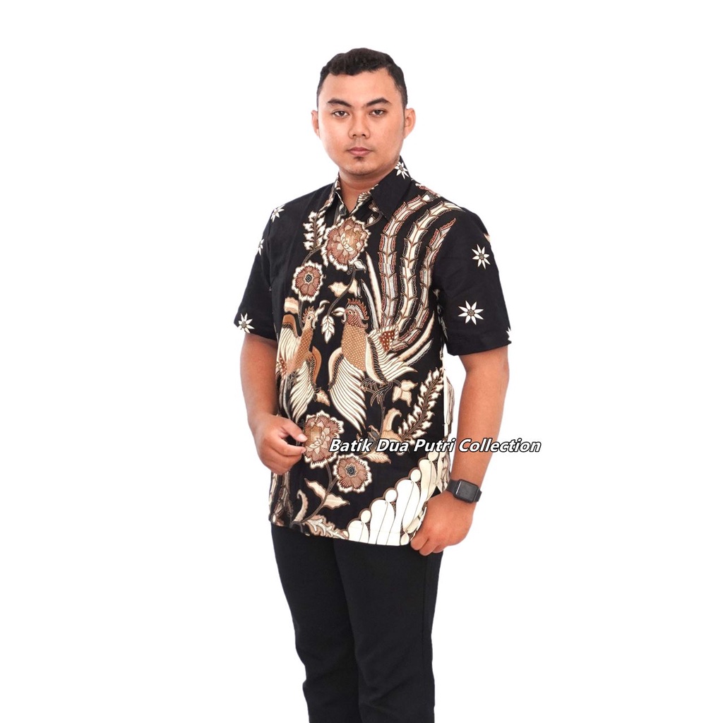 Couple Batik Dres Wanita Kemeja Pria Batik Dua Putri Collection-Garuda