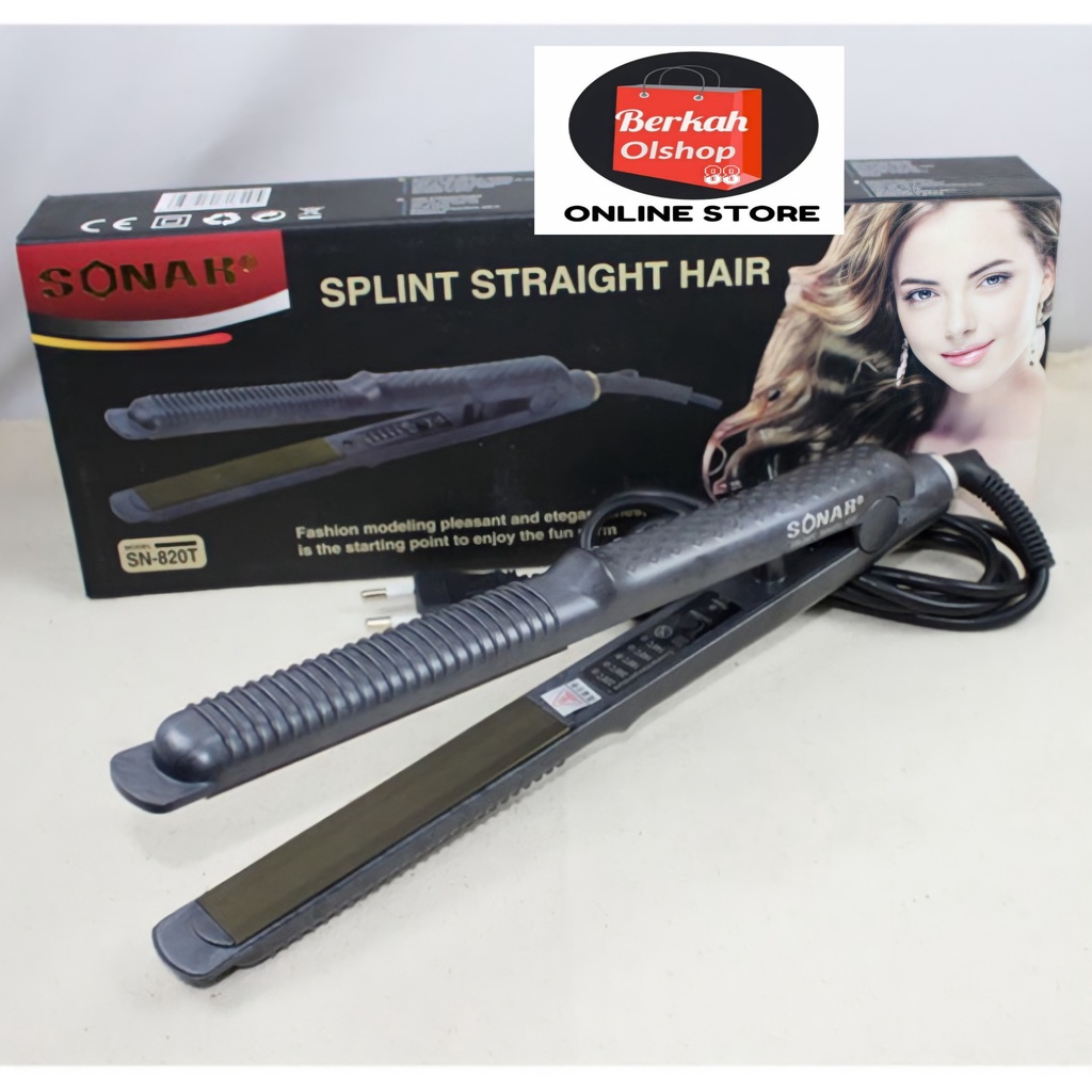 Catok 2in1 Sonar 820 ( pelurus &amp; pengeriting rambut ) catokan curly lurus 2 in 1