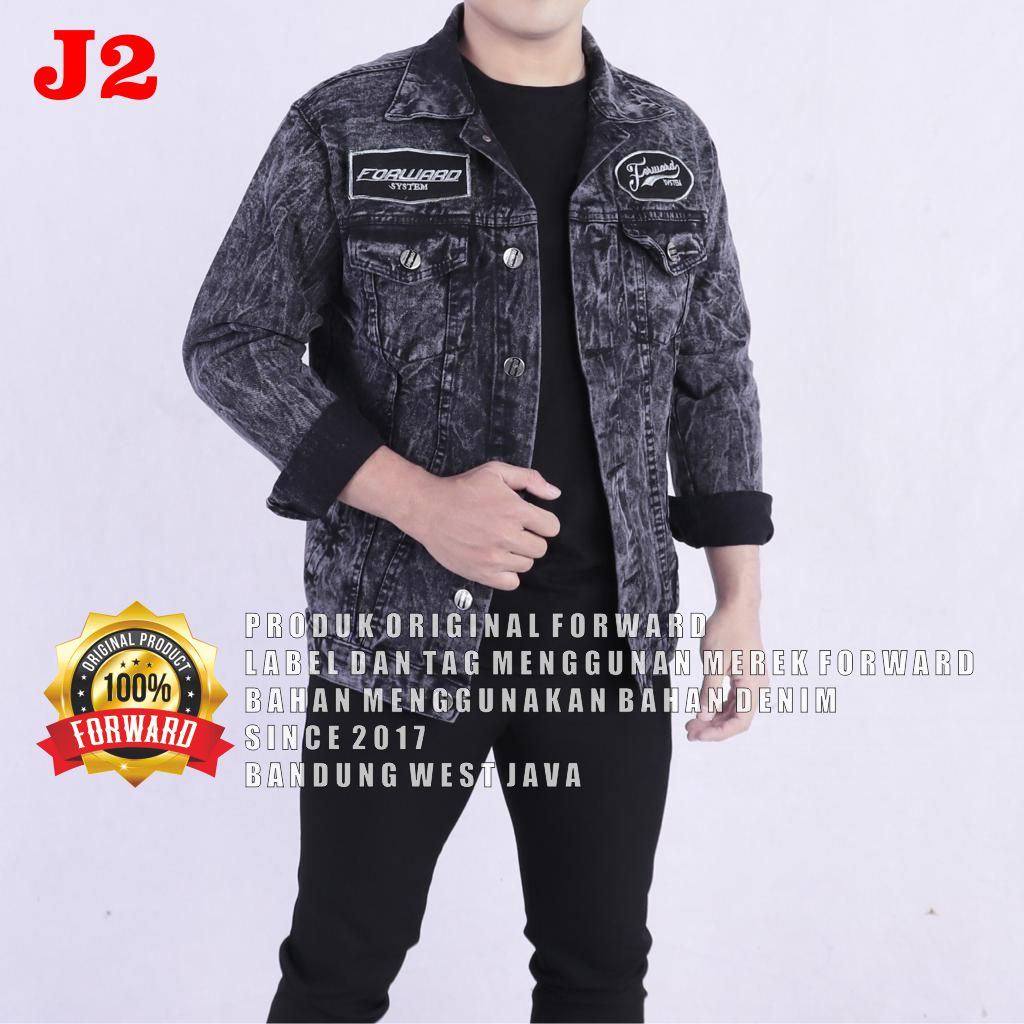 Denim jaket full patch FORWARD System (PATCH SUDAH TERPSANG ) Jaket Jeans Lanzclothing