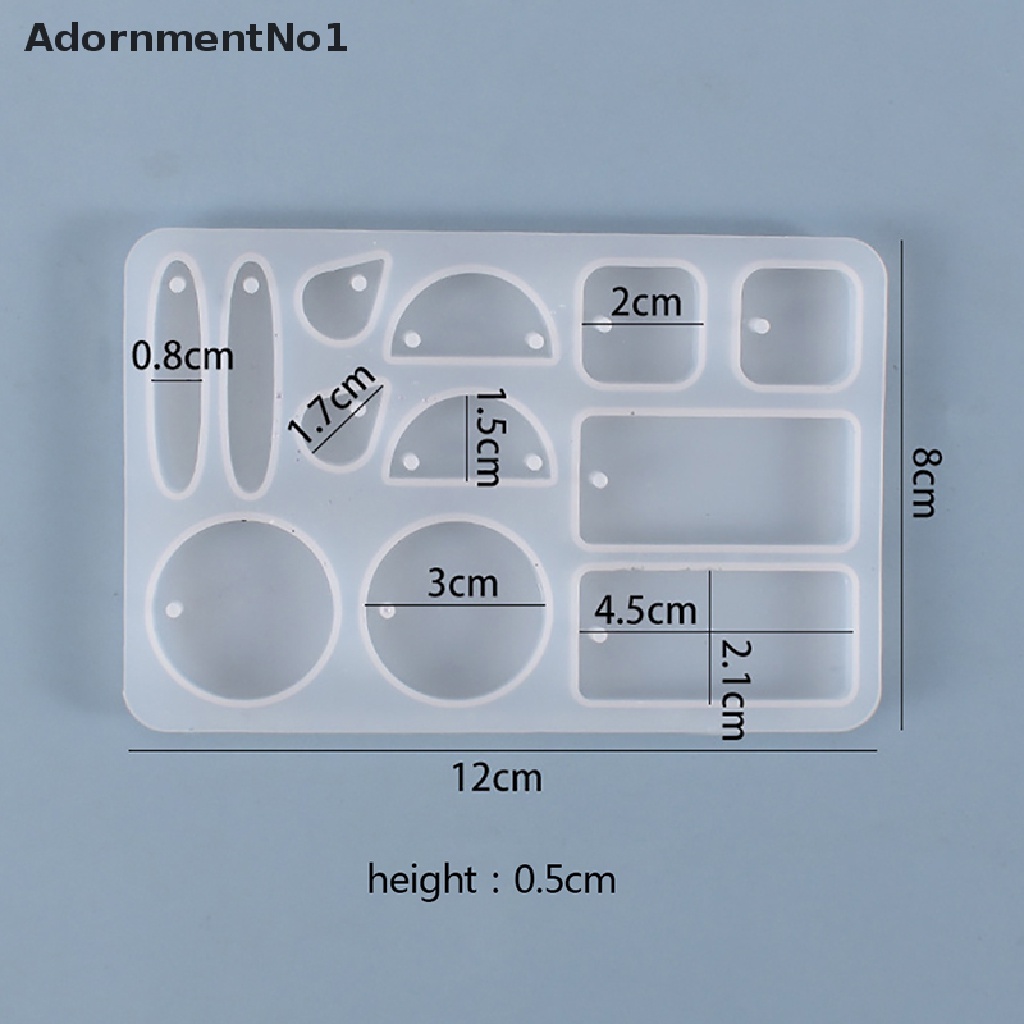 (AdornmentNo1) Cetakan Resin Epoksi Bahan Silikon Untuk Membuat Anting / Liontin DIY