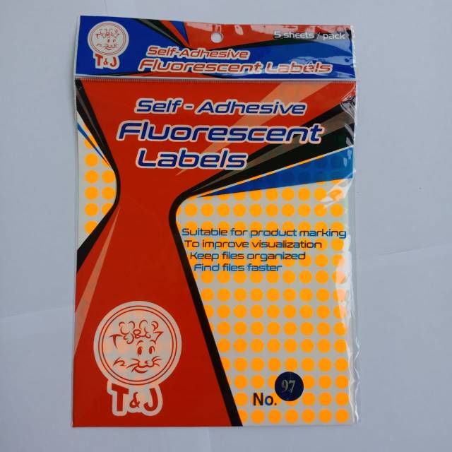 

LABEL / STICKER / Label Tom & Jerry No. 97 (8mm) Warna Orange