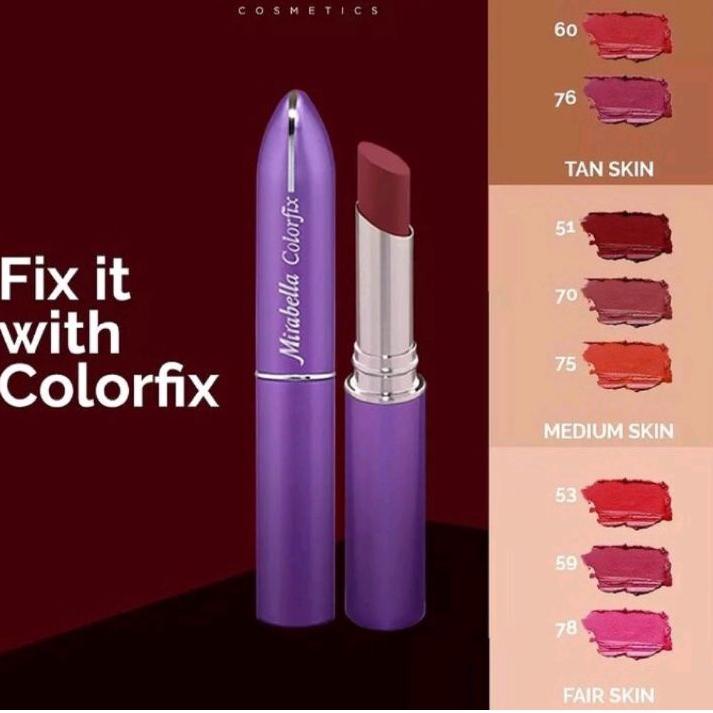 ℮ Mirabella Colorfix Lipstik 2.3gr ( Matte Lipstik) ✩