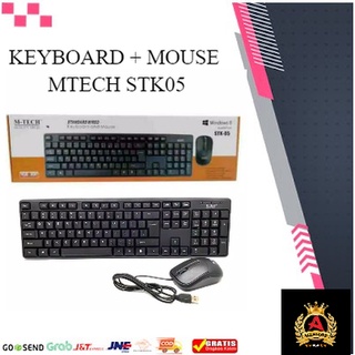 Keyboard & Mouse Mtech STK-05 Kabel USB. Paket Bundle KB Mouse combo M-Tech STK05 Wired