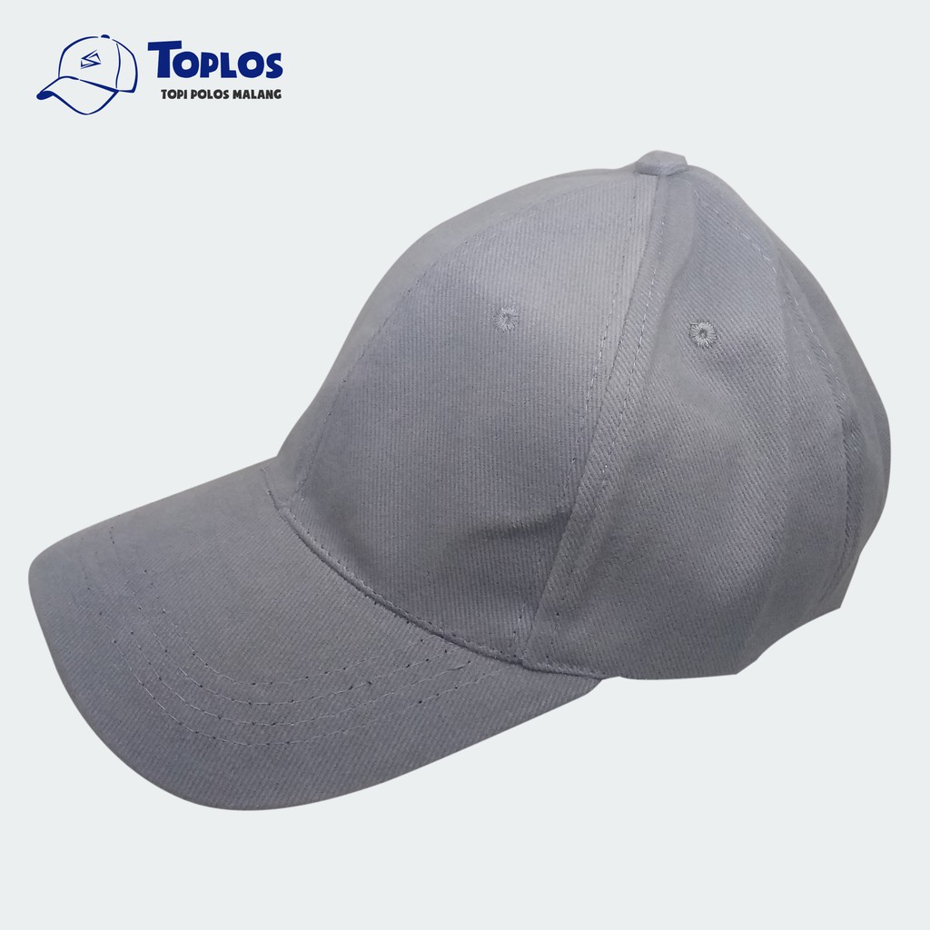 Topi Baseball Polos Abu Abu / Grey