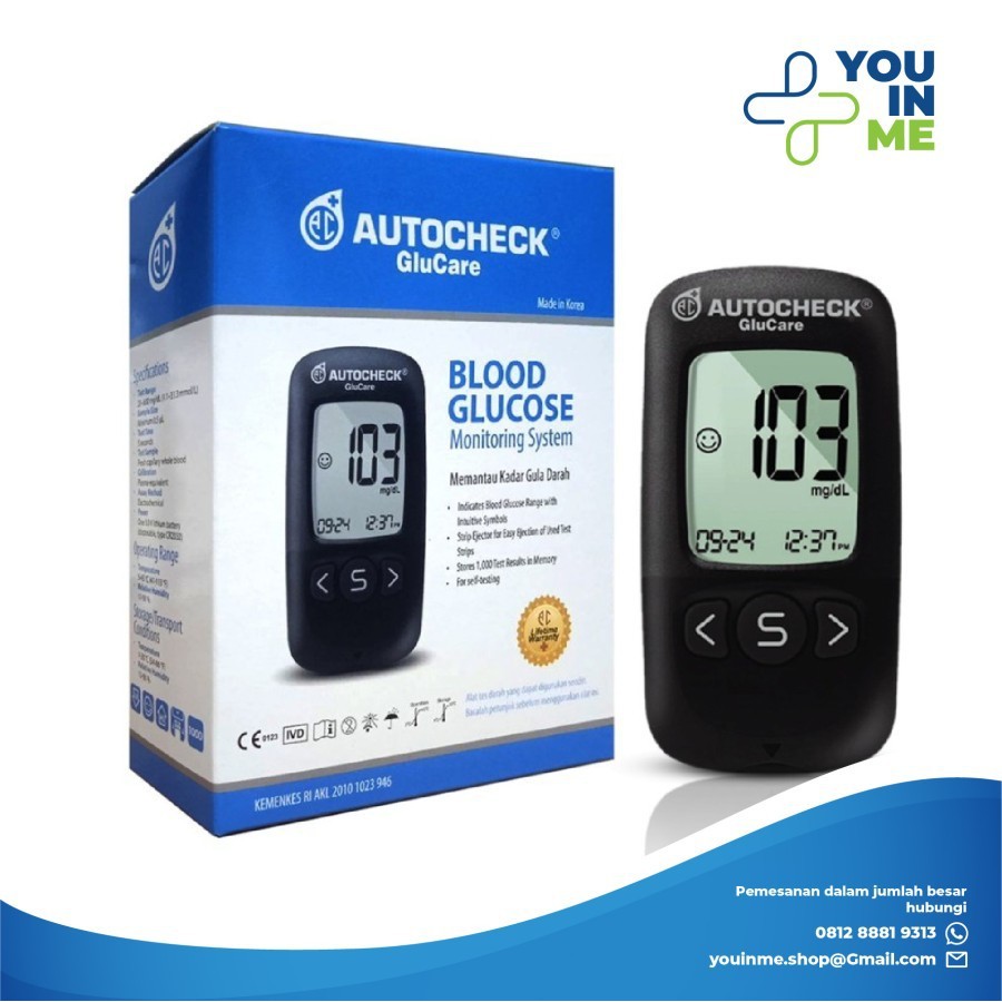 Autocheck GluCare Blood Glucose Monitoring System/ALAT TEST GULA DARAH