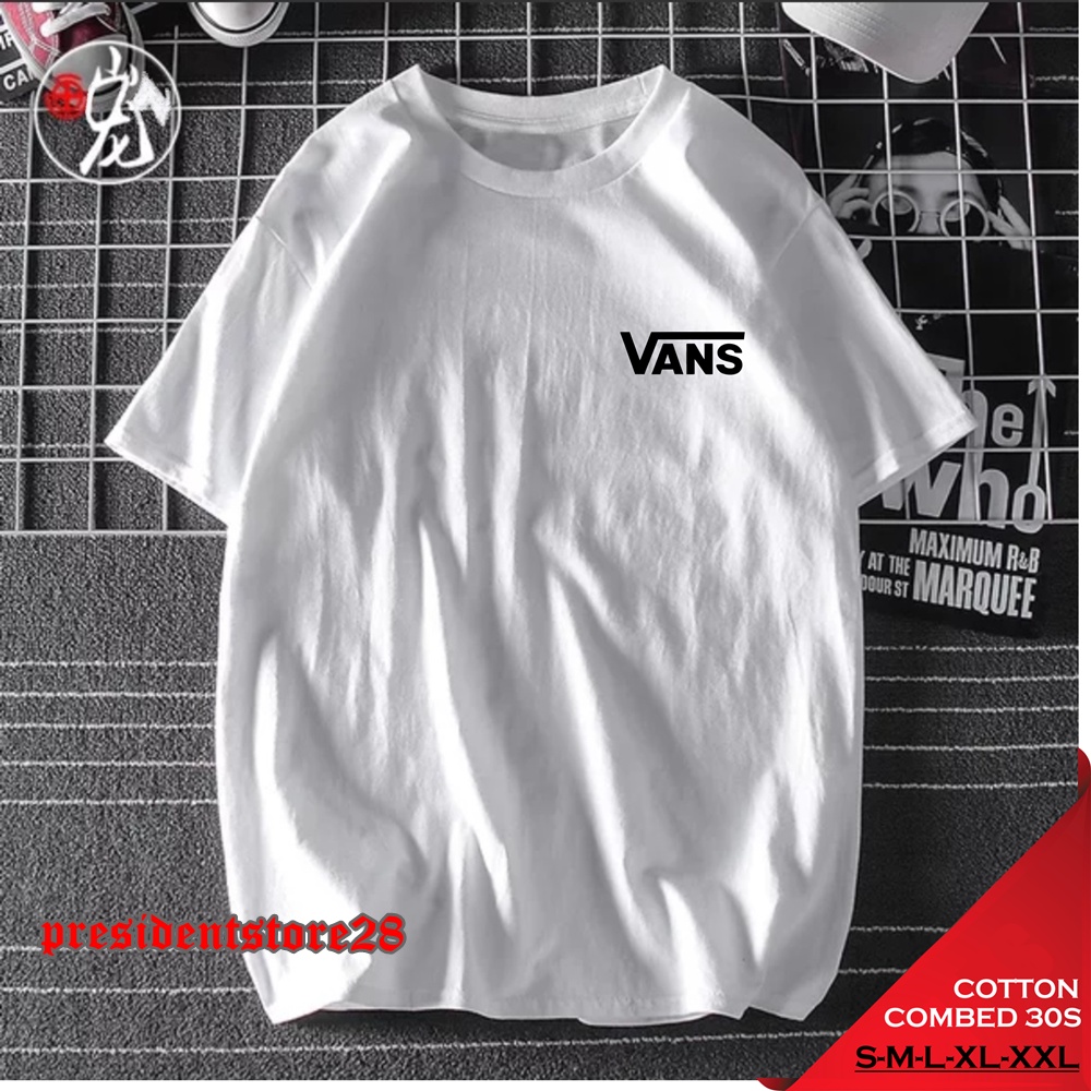 KAOS VANS / KAOS DISTRO VANS PRIA / KAOS PRIA VANS / T-SIRT UNISEX COTTON VANS