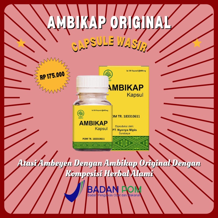 

AMBIKAP - obat ambeien wasir susah BAB dan Memiliki Benjolan Original