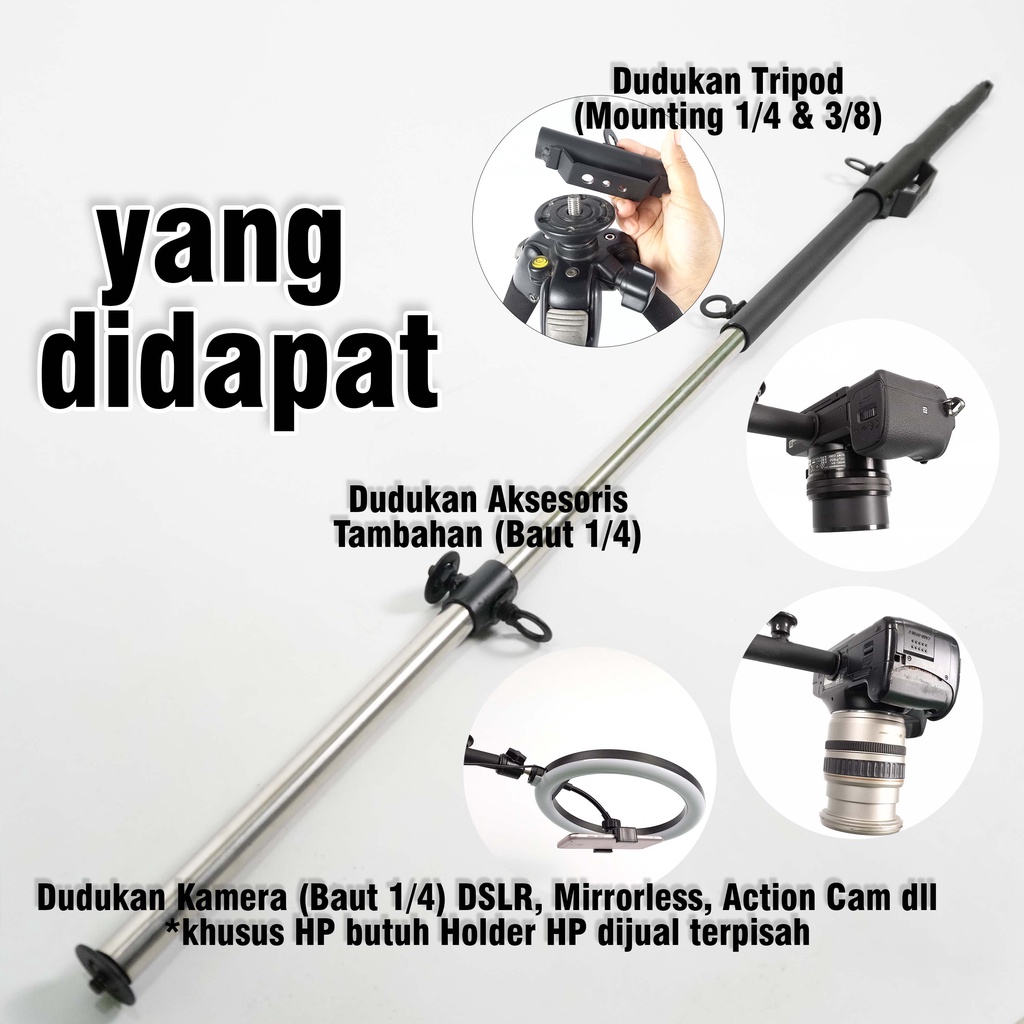 Telescopic Boom Overhead Camera Rig Kamera Video Foto Flat Lay