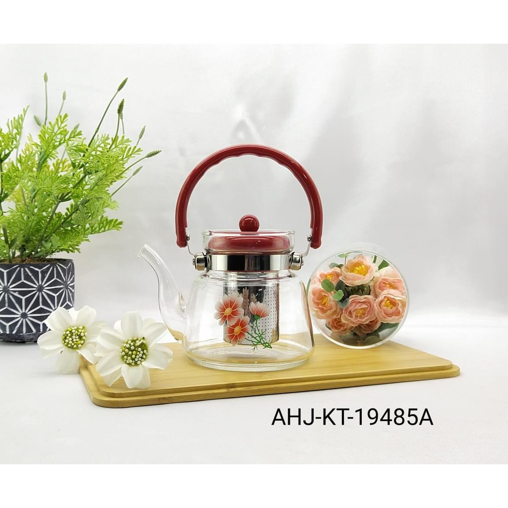 Jual Glass Teapot Maker Teko Teh Kaca Dengan Saringan 800ml Teko Teh Kopi Shopee Indonesia 3059