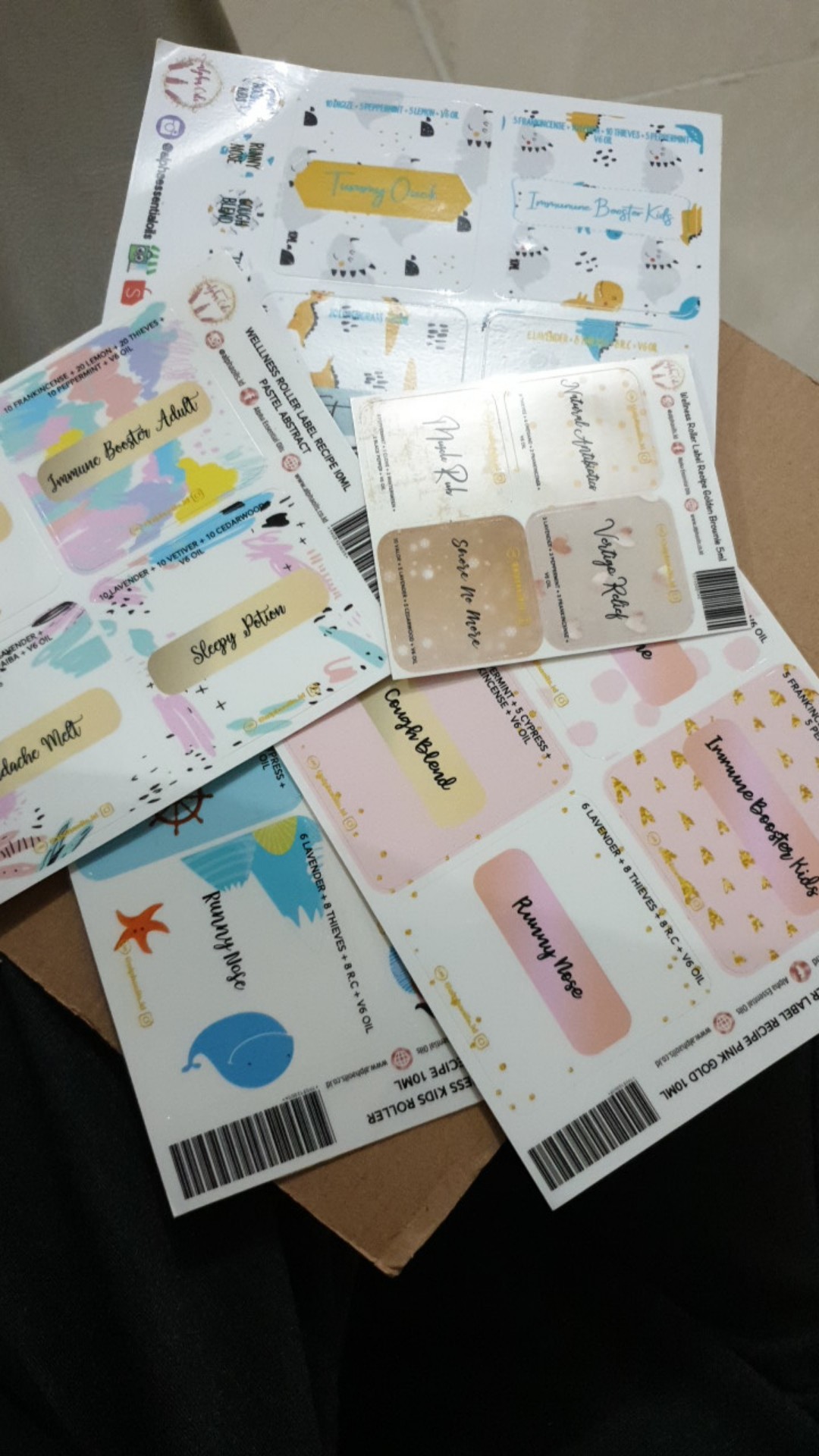 Wellness Roller Stiker Resep Roller Essential Oil 10ml Pink Gold