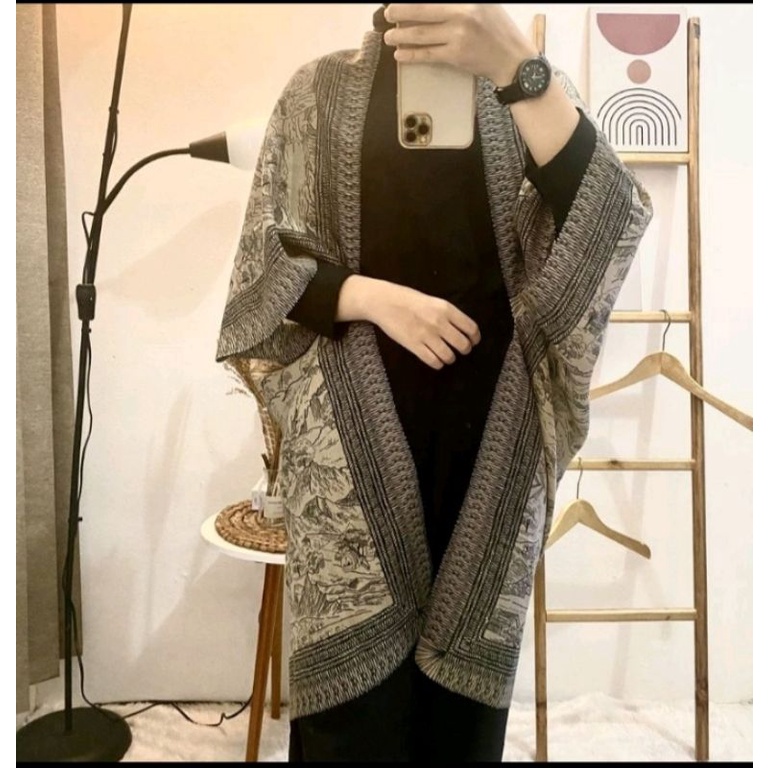 Outer scarf cardigan/Outer scarf voal