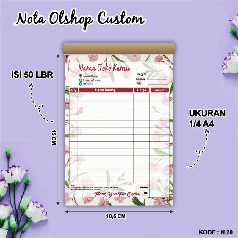 

NOTA OLSHOP CUSTOM 1 PLAY FULL COLOR