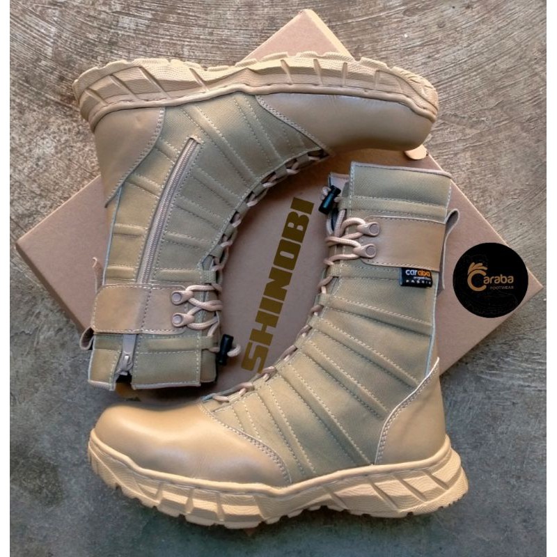 sepatu pdl ninja krem gurun kulit sapi asli sepatu ninja shinobi krem gurun kulit sapi sepatu pdl ca