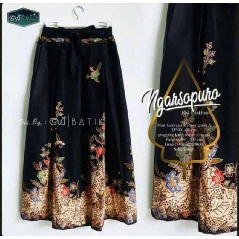 rok batik payung panjang karet jumbo rok big size modern premium rok batik unggul jaya pekalongan-Ngarsapuro