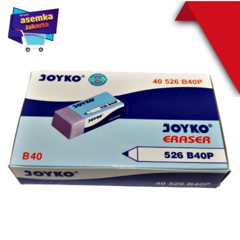 Penghapus pensil Joyko superior Quality Eraser 526 B40BL grosir isi 40pcs